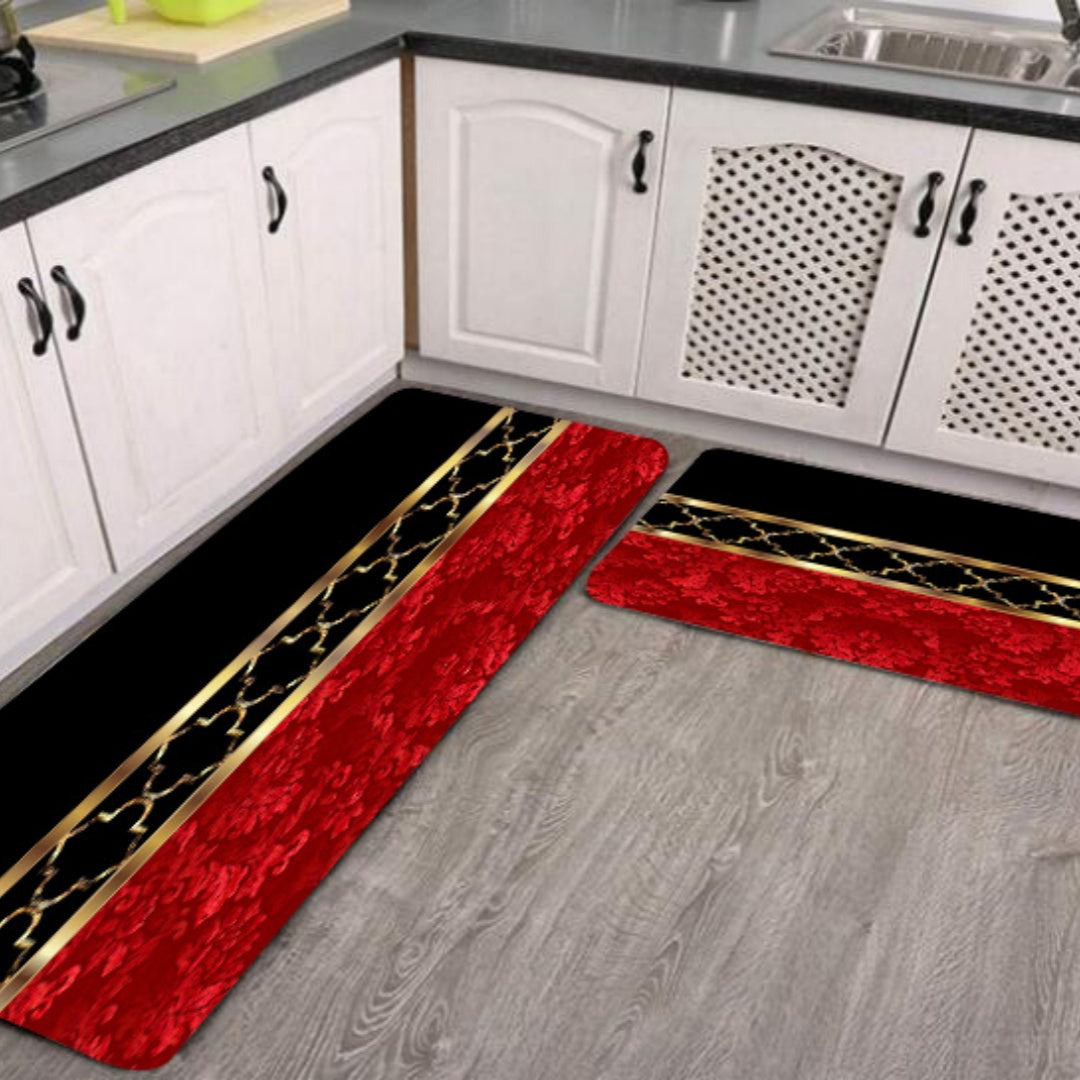 Ins Colorful Velvet Kitchen Floor Mat Entrance Home Use