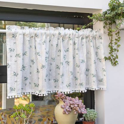 Tassel Curtain Kitchen Short Curtain Floating Window Coffee Curtain