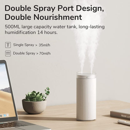 Small Humidifiers 500ml Desk Humidifier Night Light Function