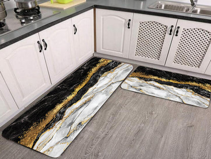 Ins Colorful Velvet Kitchen Floor Mat Entrance Home Use