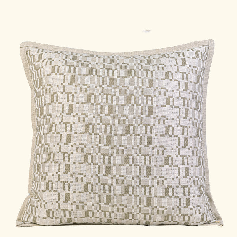 Simple Oatmeal Plaid Small Texture Pillow
